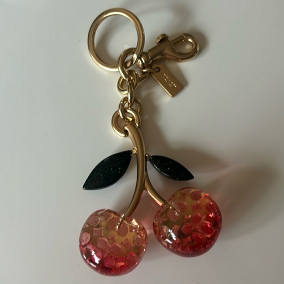 Coach signature cherry bag charm/keychain - Picture 2 of 4